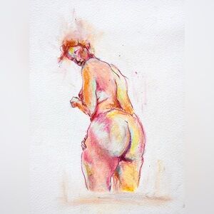 Colorful Abstract Nude Art painting